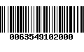 Código de Barras 0063549102000