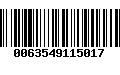 Código de Barras 0063549115017