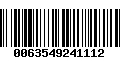 Código de Barras 0063549241112