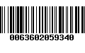 Código de Barras 0063602059340