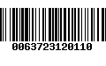 Código de Barras 0063723120110