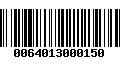 Código de Barras 0064013000150