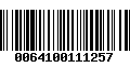 Código de Barras 0064100111257