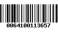 Código de Barras 0064100113657