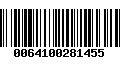 Código de Barras 0064100281455