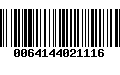 Código de Barras 0064144021116