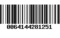 Código de Barras 0064144281251