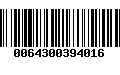 Código de Barras 0064300394016