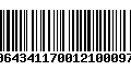 Código de Barras 00643411700121000972