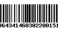 Código de Barras 00643414603022001512