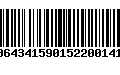 Código de Barras 00643415901522001414