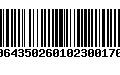 Código de Barras 00643502601023001702