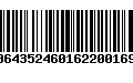 Código de Barras 00643524601622001693