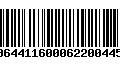 Código de Barras 00644116000622004451