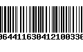Código de Barras 00644116304121003305