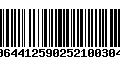Código de Barras 00644125902521003048