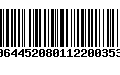 Código de Barras 00644520801122003536