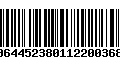 Código de Barras 00644523801122003687