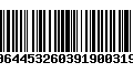 Código de Barras 00644532603919003195