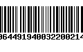 Código de Barras 00644919400322002143