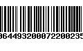 Código de Barras 00644932000722002357