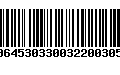 Código de Barras 00645303300322003053