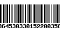 Código de Barras 00645303301522003584