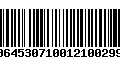 Código de Barras 00645307100121002990