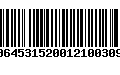 Código de Barras 00645315200121003092