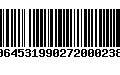 Código de Barras 00645319902720002389