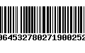 Código de Barras 00645327802719002521