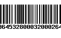 Código de Barras 00645328000320002643