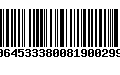 Código de Barras 00645333800819002992