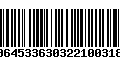 Código de Barras 00645336303221003184