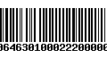 Código de Barras 00646301000222000006