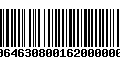 Código de Barras 00646308001620000004