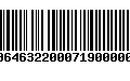 Código de Barras 00646322000719000000