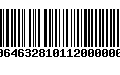 Código de Barras 00646328101120000000