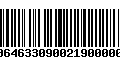 Código de Barras 00646330900219000007