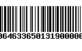 Código de Barras 00646336501319000009