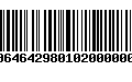 Código de Barras 00646429801020000008