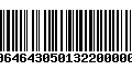 Código de Barras 00646430501322000008