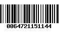 Código de Barras 0064721151144