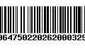 Código de Barras 00647502202620003298