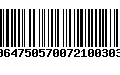 Código de Barras 00647505700721003034