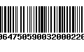 Código de Barras 00647505900320002203