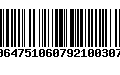 Código de Barras 00647510607921003074