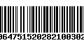 Código de Barras 00647515202821003022