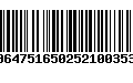 Código de Barras 00647516502521003537