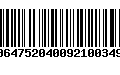 Código de Barras 00647520400921003498